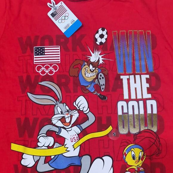 Looney Tunes x Team USA “Win The Gold” T-Shirt – Size S (Brand New) - Picture 2 of 3